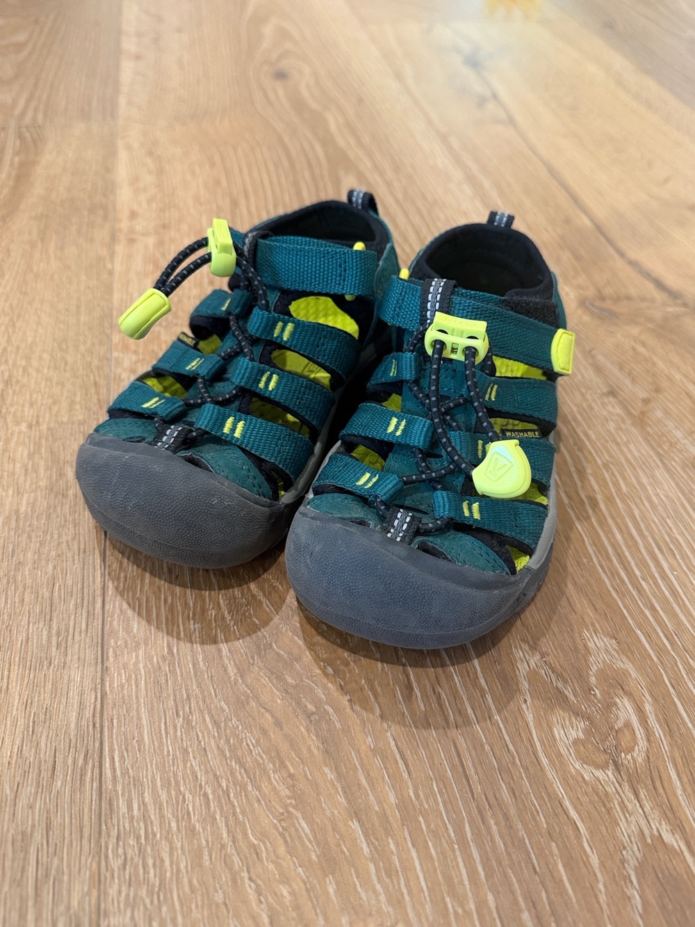 Keen Toddler Teal and Neon Outdoor Sandals